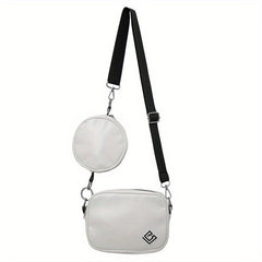 Geo Pattern Square Bag With Coin Purse Mini PU Leather Crossbody Bag
