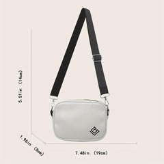Geo Pattern Square Bag With Coin Purse Mini PU Leather Crossbody Bag