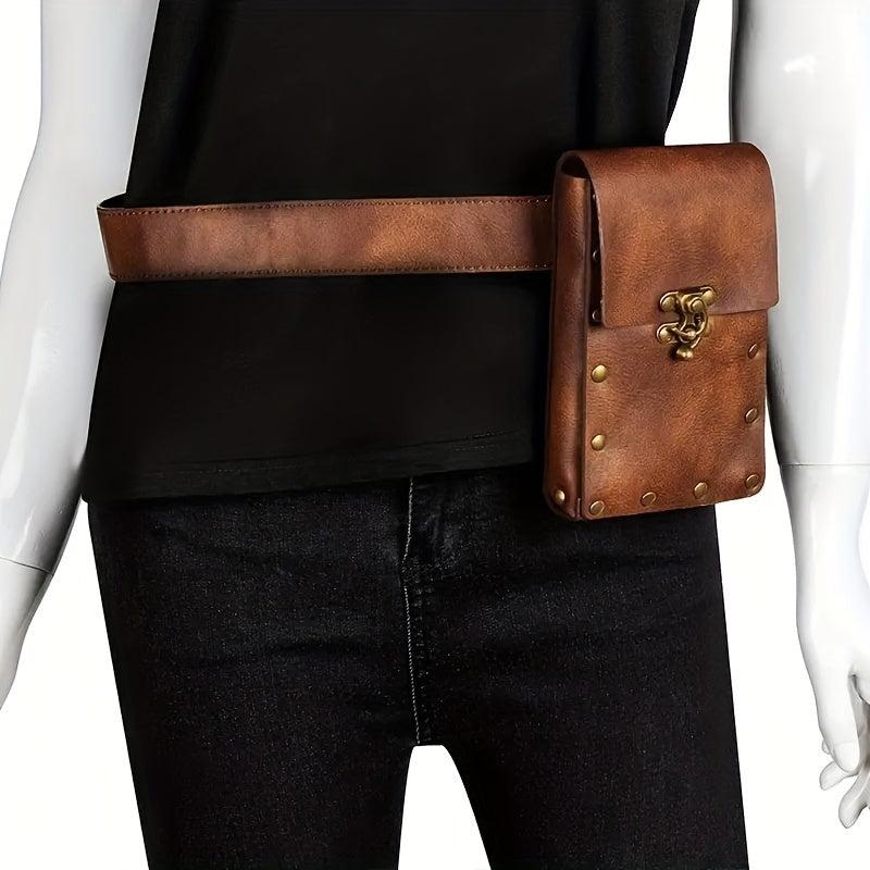 Steampunk Motorcycle Belt Bag Studded Gothic Vintage Fanny Purse
