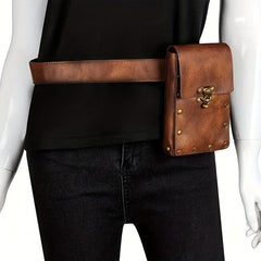 Steampunk Motorcycle Belt Bag Studded Gothic Vintage Fanny Purse