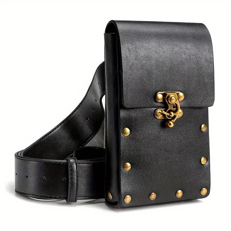 Steampunk Motorcycle Belt Bag Studded Gothic Vintage Fanny Purse