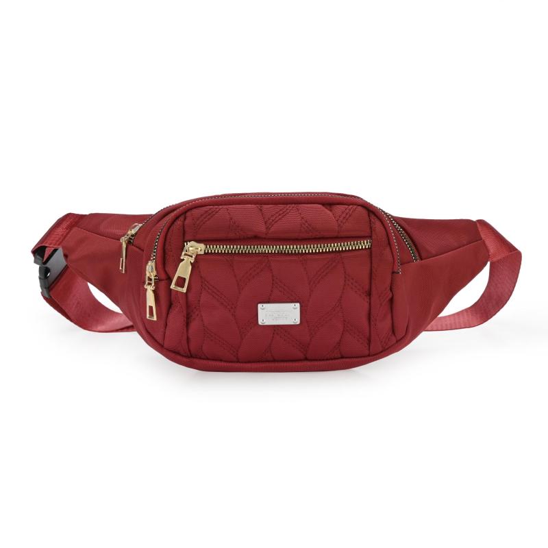 Embroidered Nylon Waist Bag Crossbody Bag