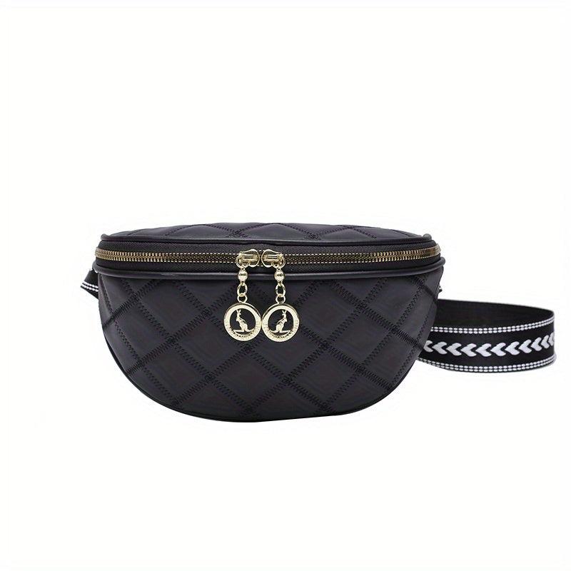Argyle Pattern Crossbody Bag Casual Chest Bag