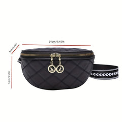 Argyle Pattern Crossbody Bag Casual Chest Bag