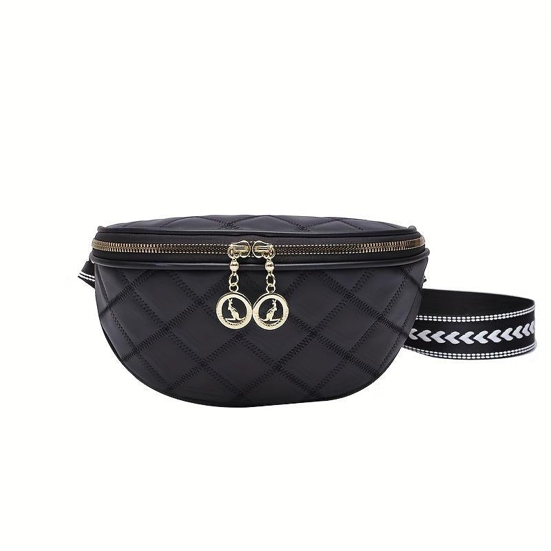Argyle Pattern Crossbody Bag Casual Chest Bag
