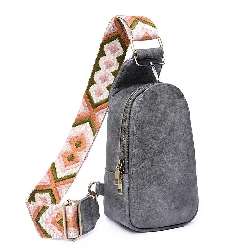 Women's Mini Chest Bag Vintage Crossbody Purse Casual Travel Sling Bag