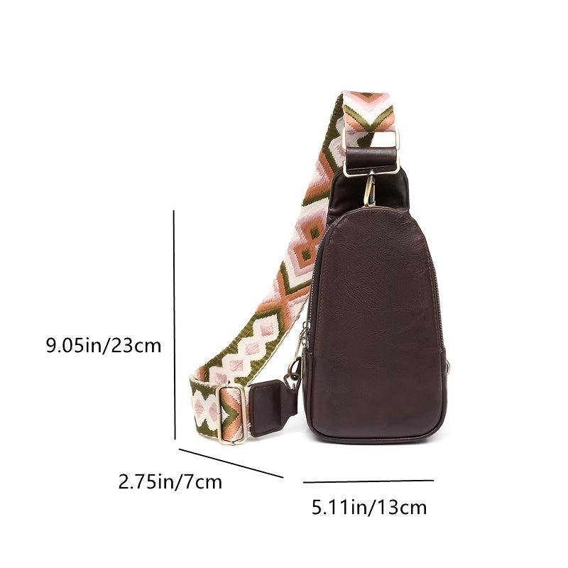 Women's Mini Chest Bag Vintage Crossbody Purse Casual Travel Sling Bag
