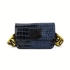 Crocodile Pattern Mini Waist Pack PU Leather Fanny Bag