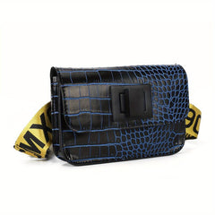 Crocodile Pattern Mini Waist Pack PU Leather Fanny Bag