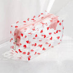 Cartoon Floral Cosmetic Bag Zipper Makeup Pouch