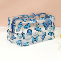 Cartoon Floral Cosmetic Bag Zipper Makeup Pouch