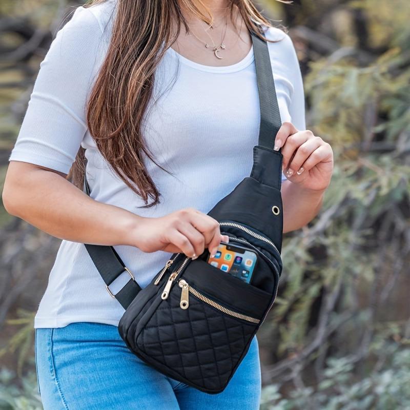 Quilted Classic Sling Bag Women's Chest Bag