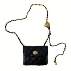 Argyle Quilted Waist Bag for Women