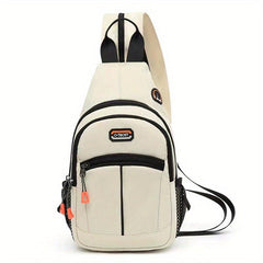 Colorblock Sling Backpack Travel Chest Bag Zipper Strap Crossbody Bag