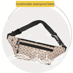 Letter Pattern Waist Bag Nylon Crossbody Bag Outdoor Sports Chest Purses