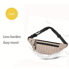 Letter Pattern Waist Bag Nylon Crossbody Bag Outdoor Sports Chest Purses