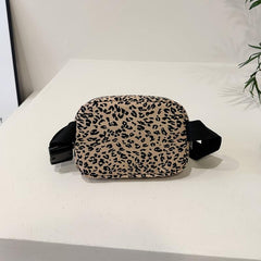 Leopard Print Cell Phone Crossbody Bag Lightweight Messenger Keys Cards Bag