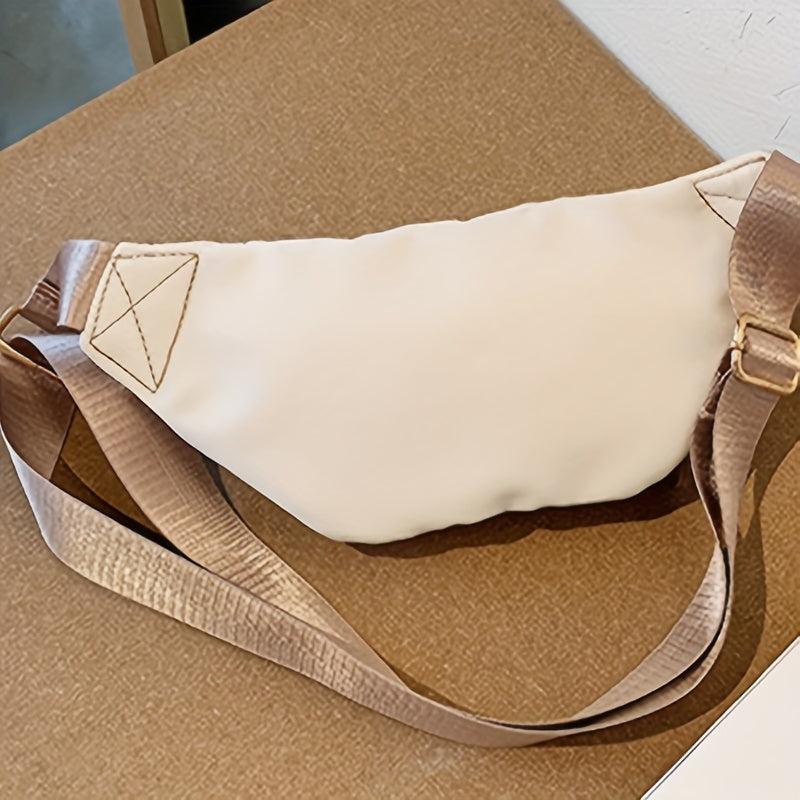 Colorblock Chest Zipper Bag Women's Crossbody Purse