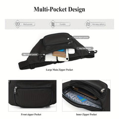 Minimalist Solid Fancy Pack Sports Zipper Waist Bag