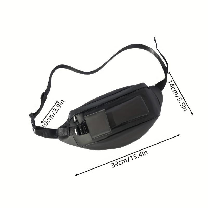 Waterproof PU Leather Chest Bag Unisex Solid Street Style Crossbody Bag