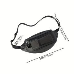 Waterproof PU Leather Chest Bag Unisex Solid Street Style Crossbody Bag