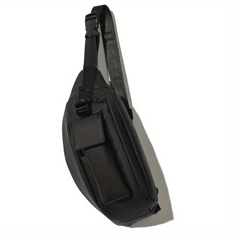 Waterproof PU Leather Chest Bag Unisex Solid Street Style Crossbody Bag