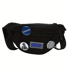 Outdoor Casual Chest Bag Nylon Lightweight Adjustable Strap Crossbody Bag