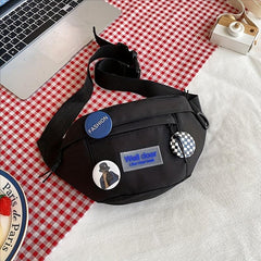Outdoor Casual Chest Bag Nylon Lightweight Adjustable Strap Crossbody Bag