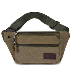 Canvas Waist Bag Unisex Outdoor Sports Fanny Pack Belt Phone Pouch
