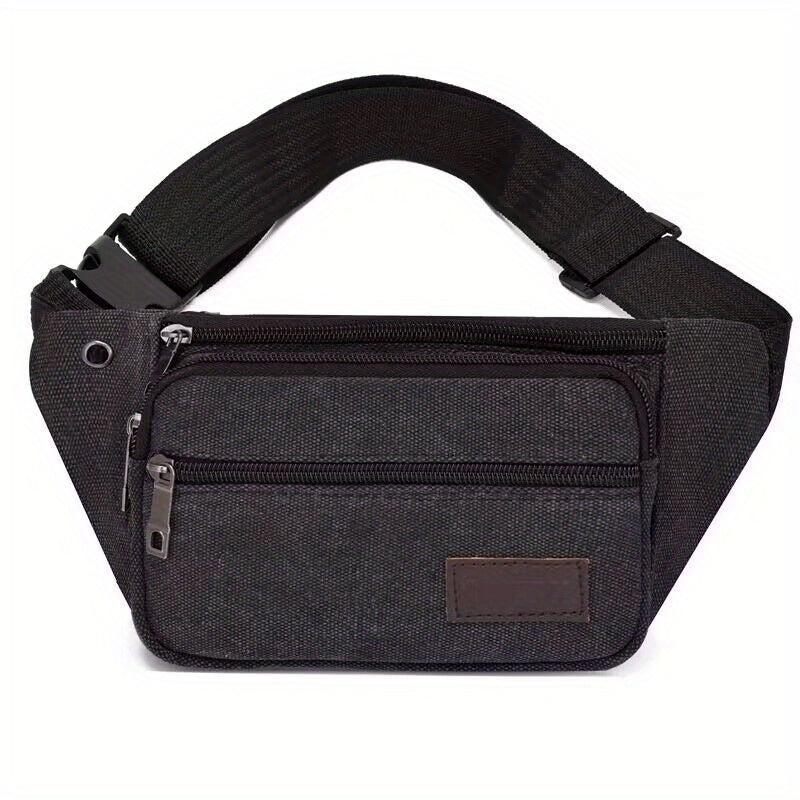Canvas Waist Bag Unisex Outdoor Sports Fanny Pack Belt Phone Pouch
