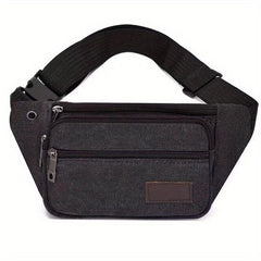 Canvas Waist Bag Unisex Outdoor Sports Fanny Pack Belt Phone Pouch