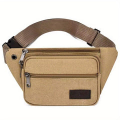 Canvas Waist Bag Unisex Outdoor Sports Fanny Pack Belt Phone Pouch