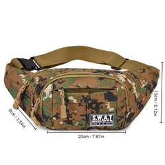 Casual Zipper Waist Bag All Match Belt Bag Multifunctional Sports Bag