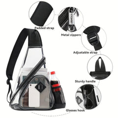 Large Sling Bag Zipper Travel Chest Bag