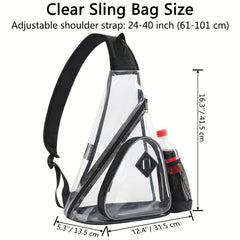 Large Sling Bag Zipper Travel Chest Bag
