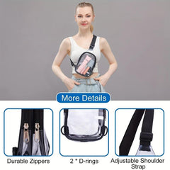 Clear Sling Bag Stadium Approved Crossbody Bag for Hiking Concerts