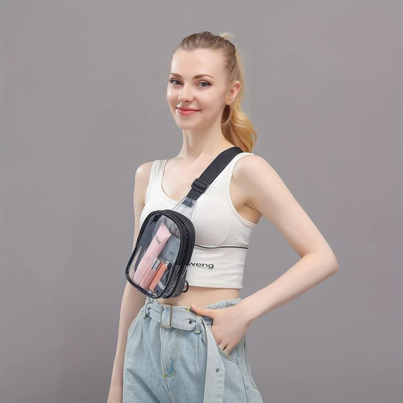 Clear Sling Bag Stadium Approved Crossbody Bag for Hiking Concerts