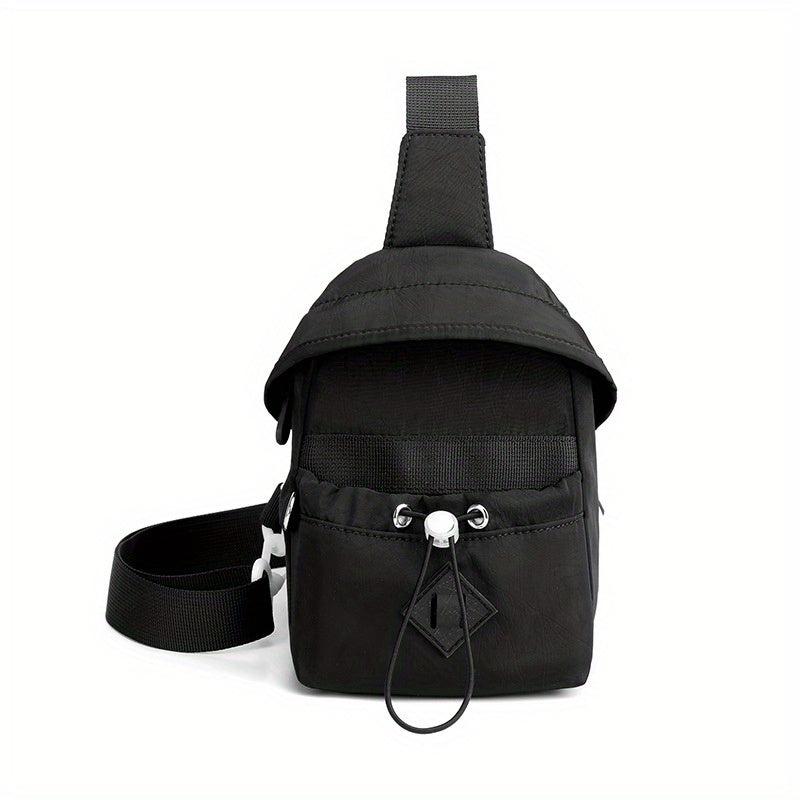 Drawstring Sling Bag Nylon Crossbody for Women