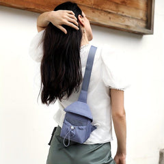 Drawstring Sling Bag Nylon Crossbody for Women