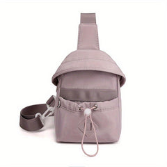Drawstring Sling Bag Nylon Crossbody for Women