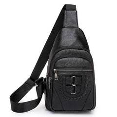Vintage PU Leather Sling Bag for Outdoor Travel