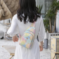 Plaid Quilted Chest Bag Multifunctional Bag Adjustable Strap