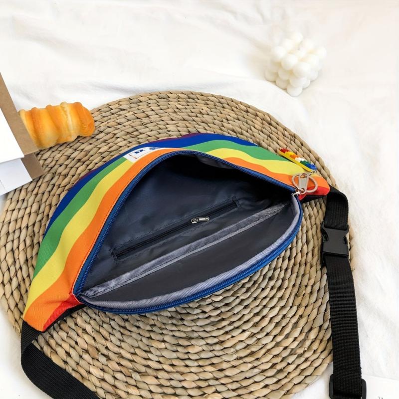 Colorblock Sling Bag Portable Nylon Crossbody Women's Fanny Pack