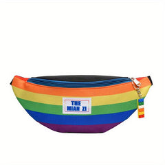 Colorblock Sling Bag Portable Nylon Crossbody Women's Fanny Pack