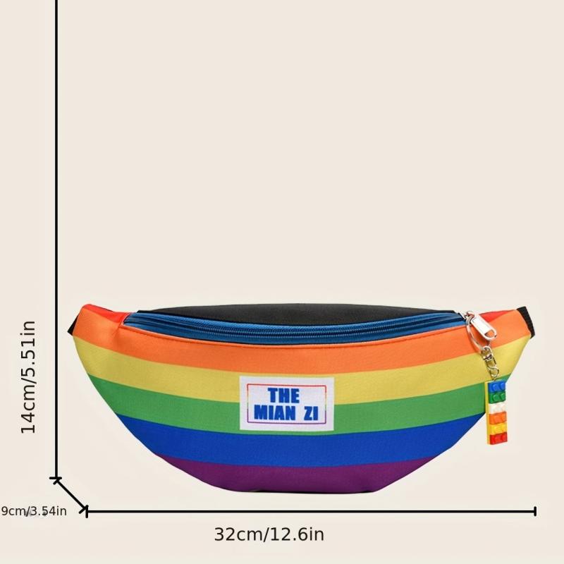 Colorblock Sling Bag Portable Nylon Crossbody Women's Fanny Pack
