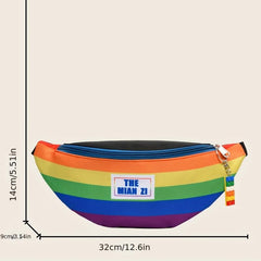 Colorblock Sling Bag Portable Nylon Crossbody Women's Fanny Pack