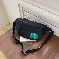Women's Letter Patched Fanny Pack Crossbody Bag