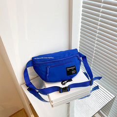 Women's Letter Patched Fanny Pack Crossbody Bag