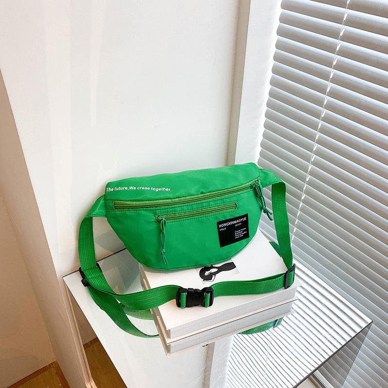 Women's Letter Patched Fanny Pack Crossbody Bag
