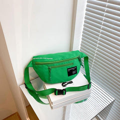Women's Letter Patched Fanny Pack Crossbody Bag